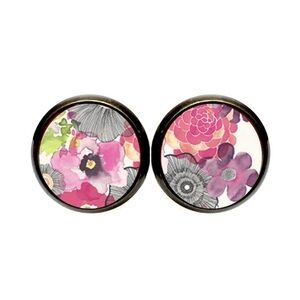 Handmade Floral earring studs 12mm